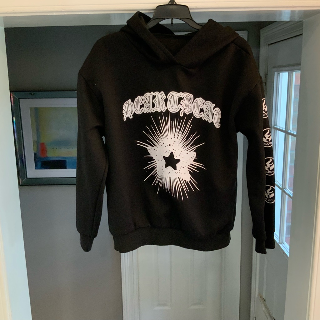 Youth Black Hoodie Sweater Size Large Black. Sku 2412